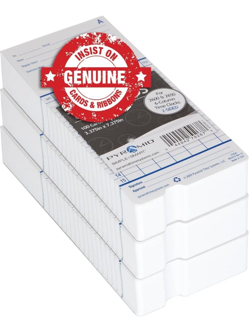 Authentic Time Cards - 300 Pack for Accurate Time Tracking & Payroll Management